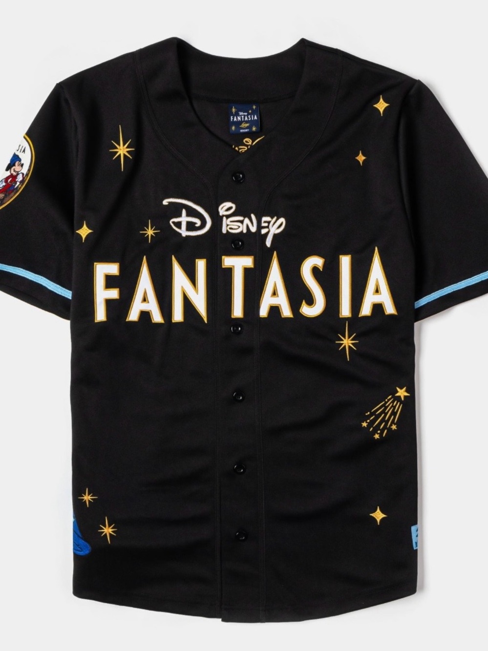 NEW Black Disney Fantasia Baseball Jersey Shoe Palace Size Small NWT